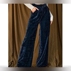 12th Tribe Teal Velvet Pants